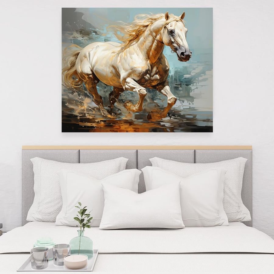لــــوحات الخيل  بتصميم عــــصــري  - تحفة دارك للوحات الجدارية
