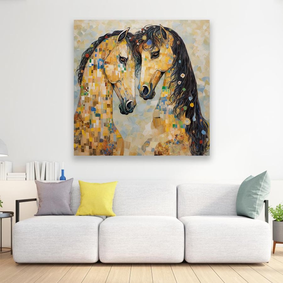 لــــوحات الخيل  بتصميم عــــصــري  - تحفة دارك للوحات الجدارية