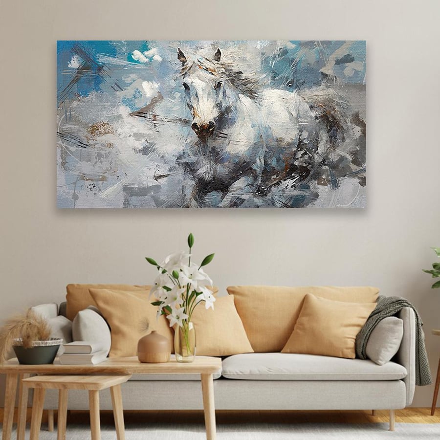 لــــوحات الخيل  بتصميم عــــصــري  - تحفة دارك للوحات الجدارية
