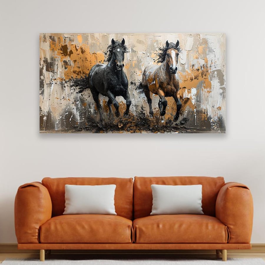 لــــوحات الخيل  بتصميم عــــصــري  - تحفة دارك للوحات الجدارية