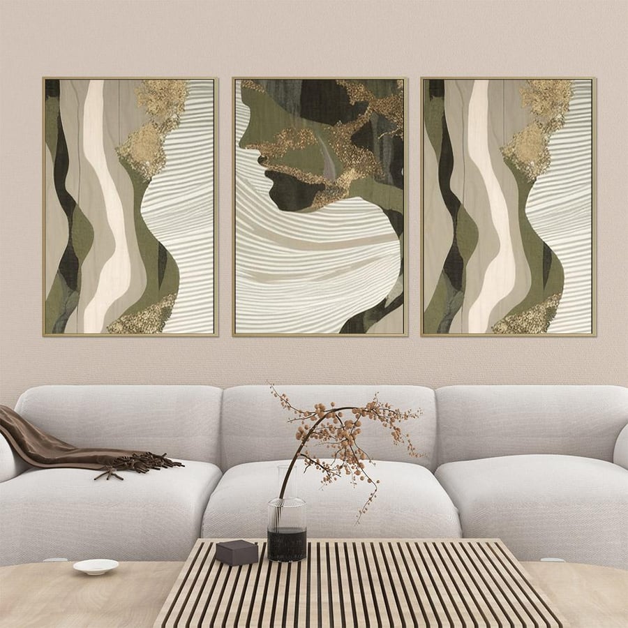 طقم من 3 لوحات ثلاثية بتصميم عصري
