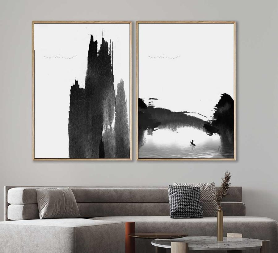 طقم لــوحات ثنائية بتصميم عصري