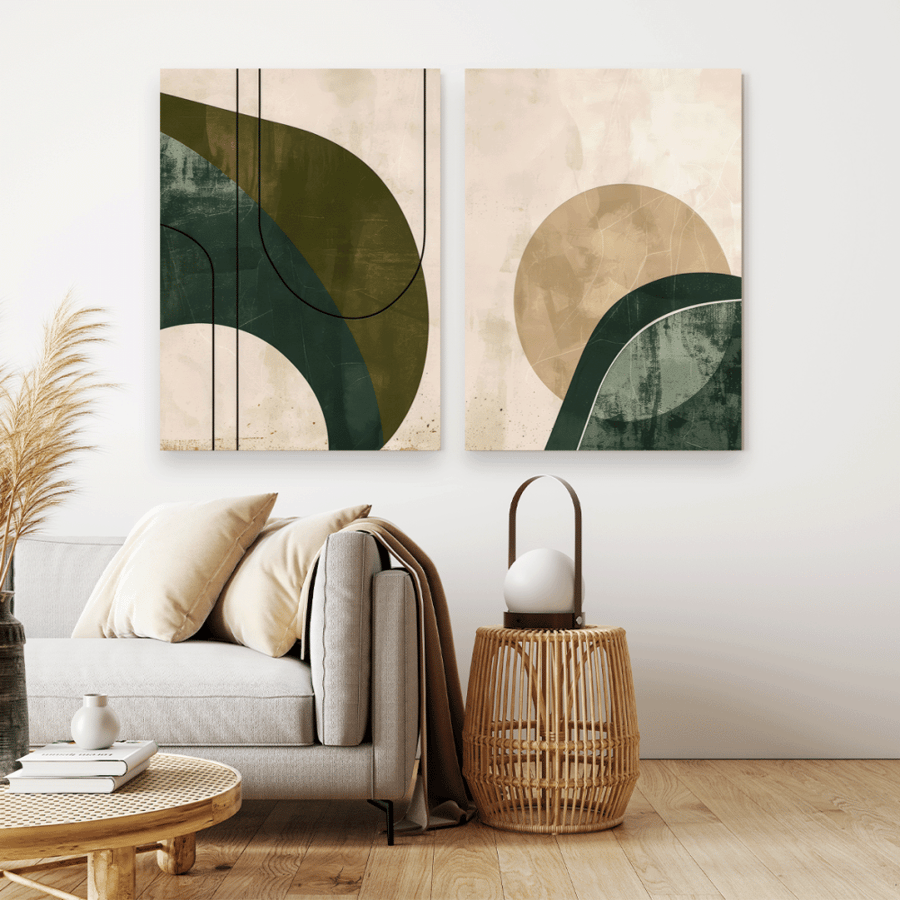 طقم  لــوحات ثنائية بتصميم عصري