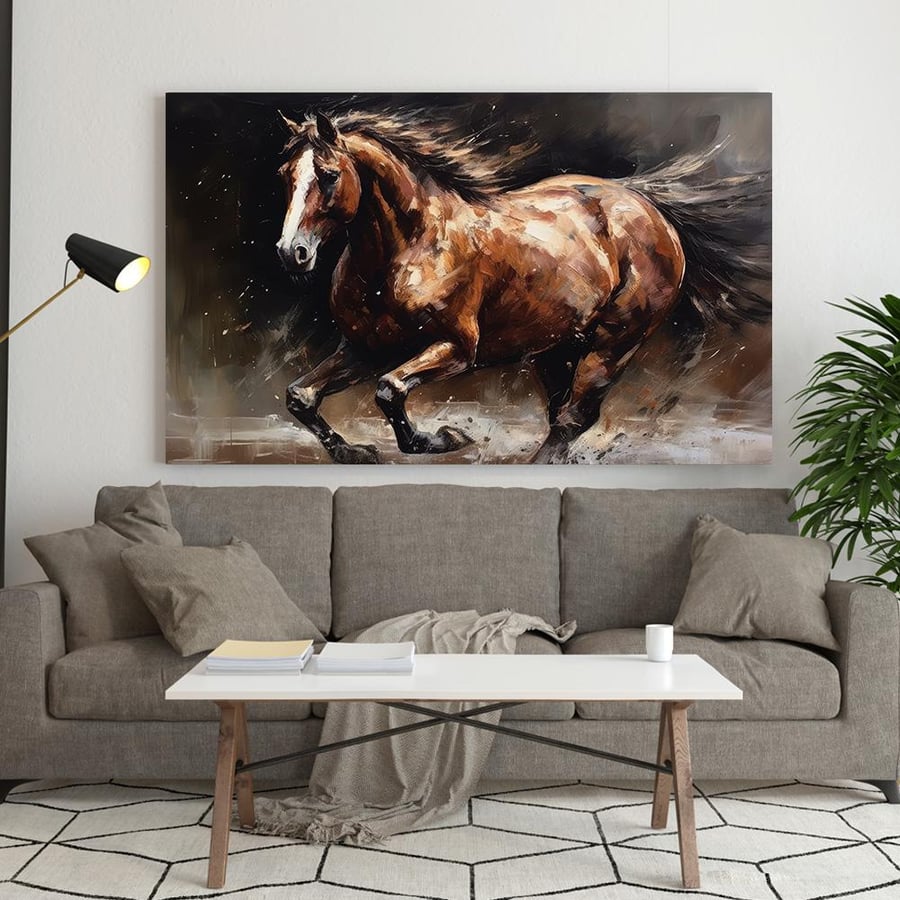 لــــوحات الخيل  بتصميم عــــصــري  - تحفة دارك للوحات الجدارية