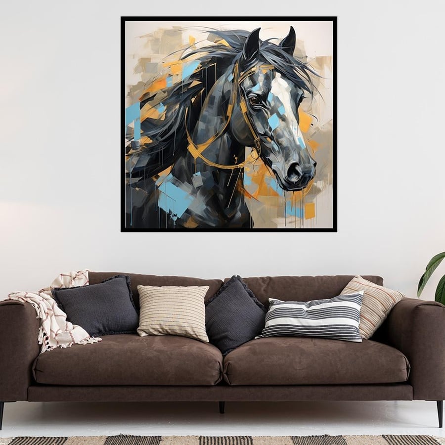 لــــوحات الخيل  بتصميم عــــصــري  - تحفة دارك للوحات الجدارية