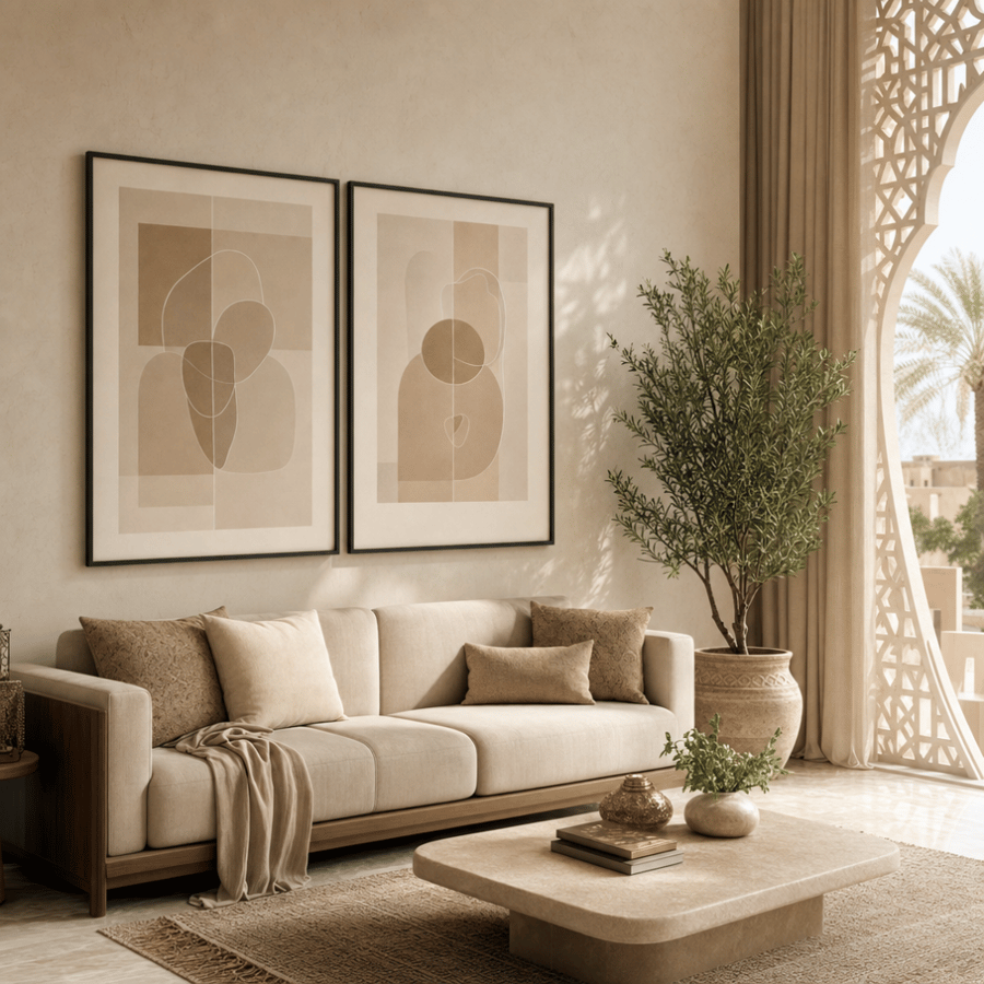 طقم  لــوحات ثنائية بتصميم عصري