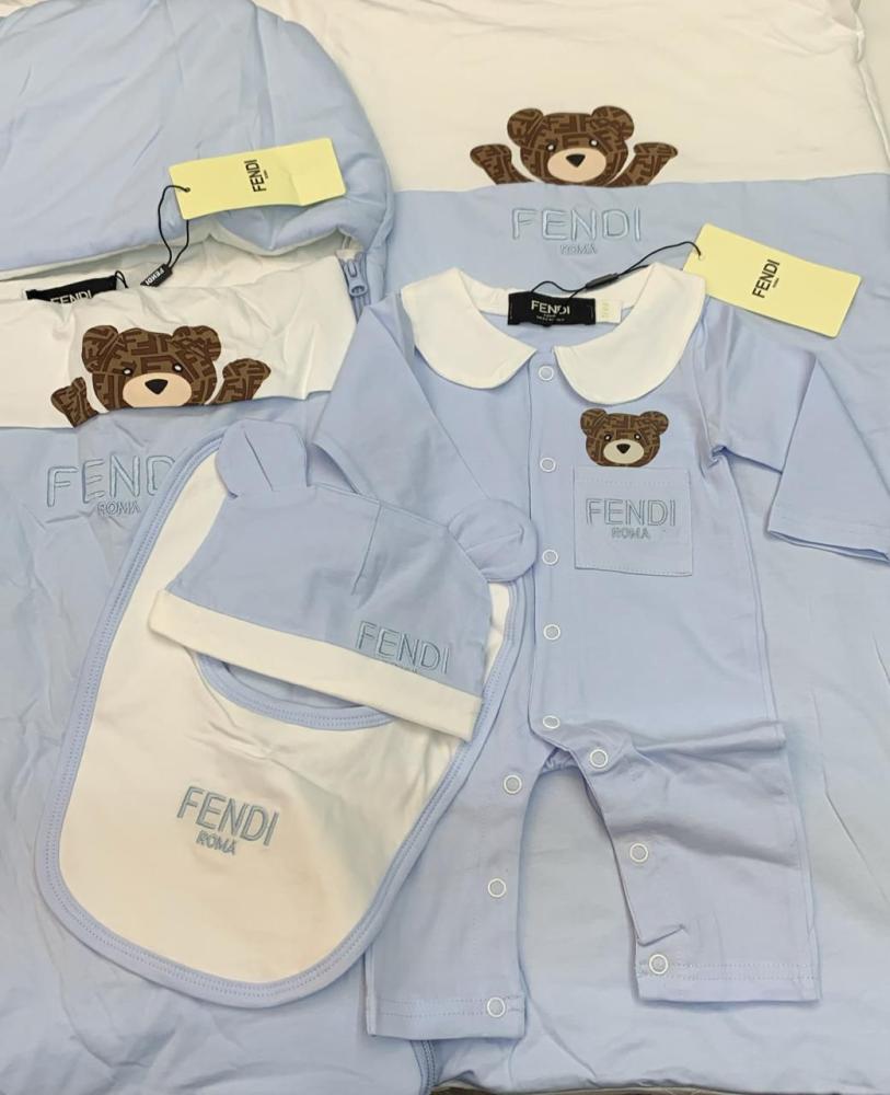Fendi set for boys born, blue