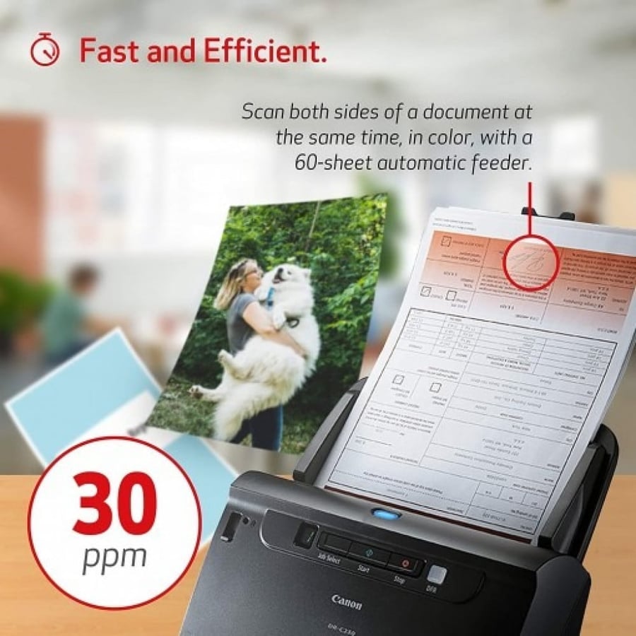 Canon imageFORMULA DR-C230 Home Office Document Scanner, Black