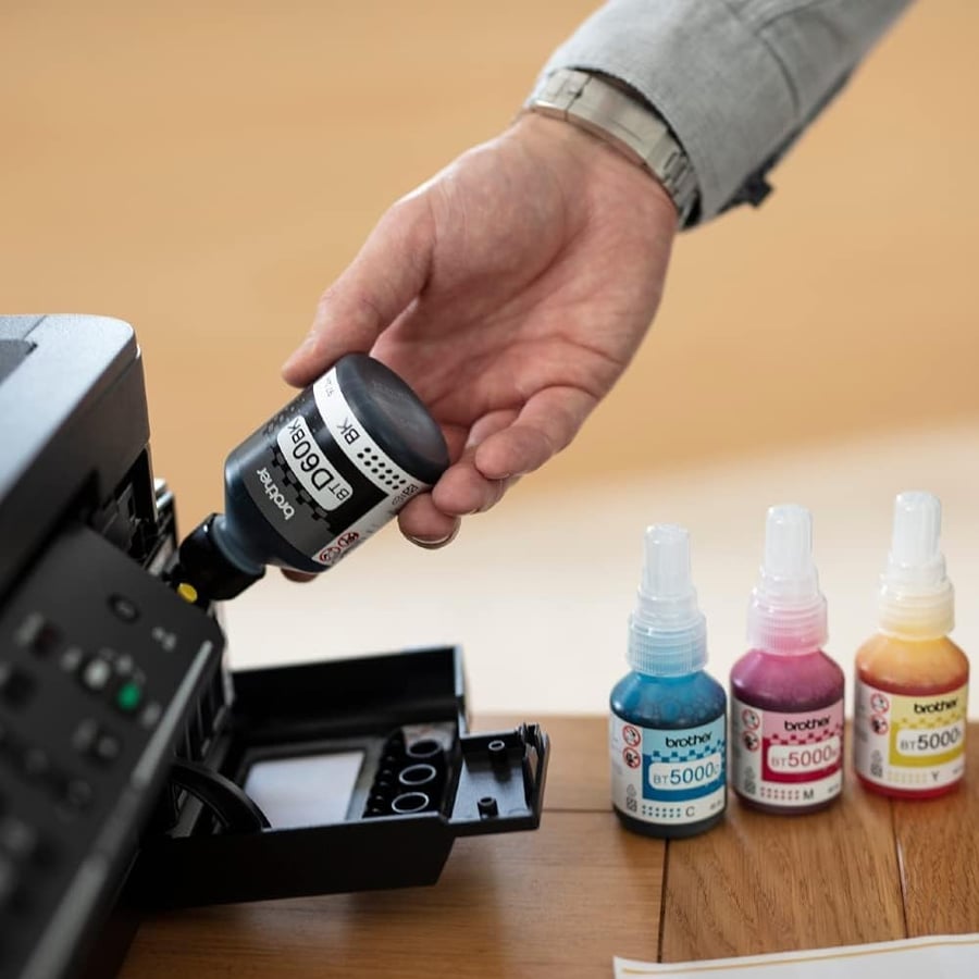 طابعة لاسلكية الكل في واحد بخزان حبر من بروذر طراز DCP-T720DW، مع مميزات تلقائية على الوجهين وطباعة سحابية ومسح ضوئي للجوال