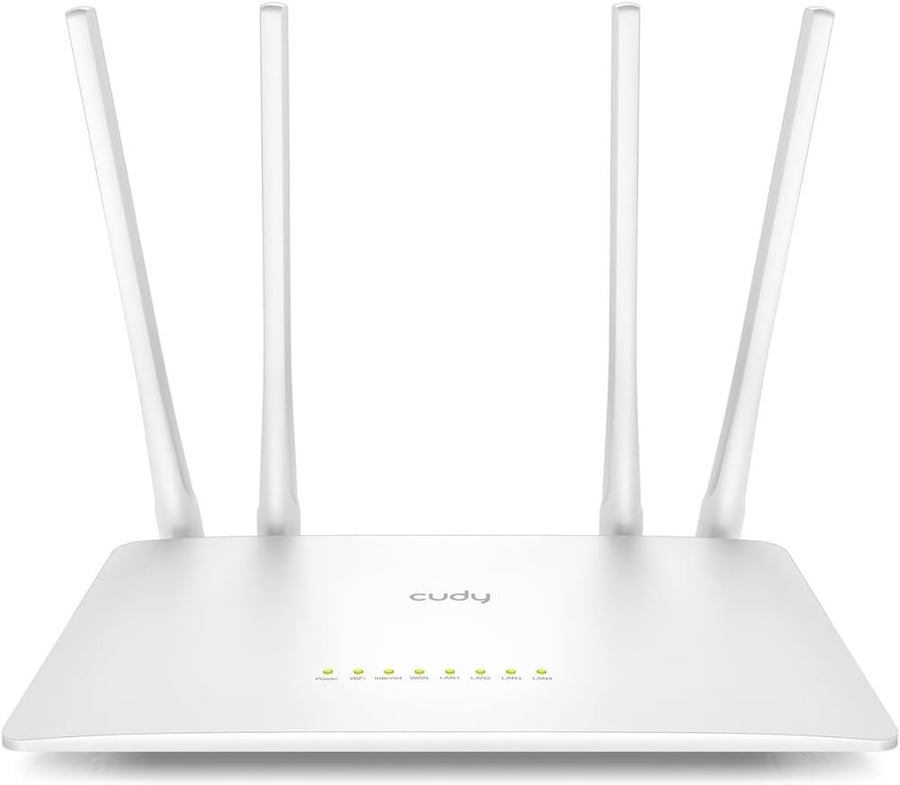 Cudy AC1200 Smart WiFi Router, WiFi Extender, Access Point, WISP, 5GHz Dual Band, 10/100Mbps LAN, 4x5dBi Antennas, VPN, Guest WiFi, AP Mode, WR1200