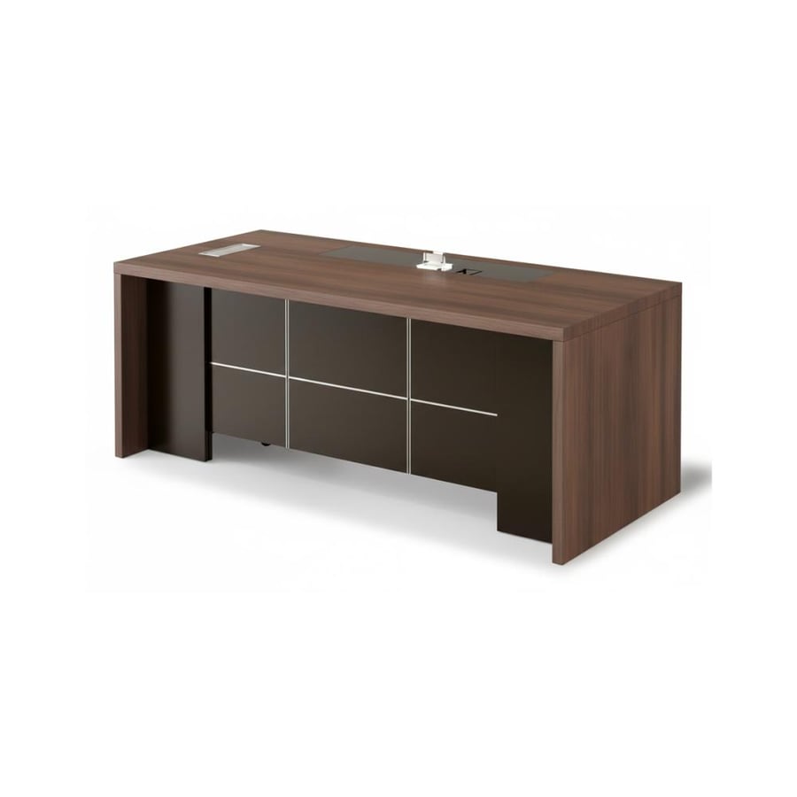 Wooden desk with drawer unit, size 100 cm, Model: BOS-00588-100