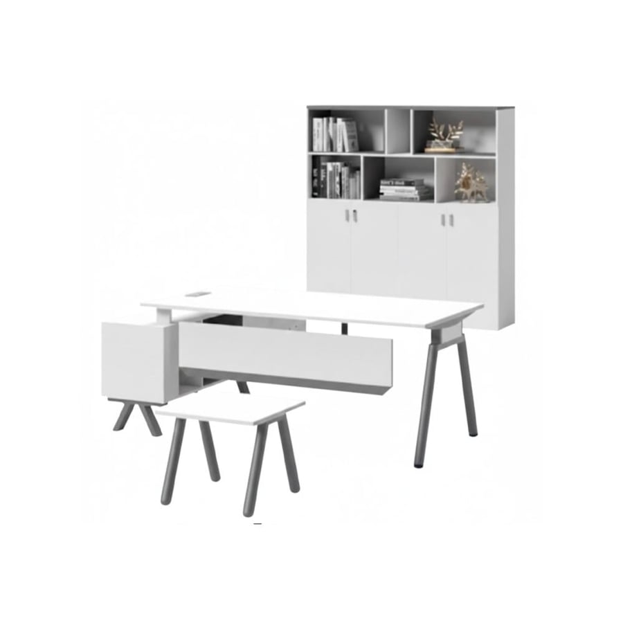 Luxury classic office desk set, size 160 cm, Model: BOS-BG-2243L