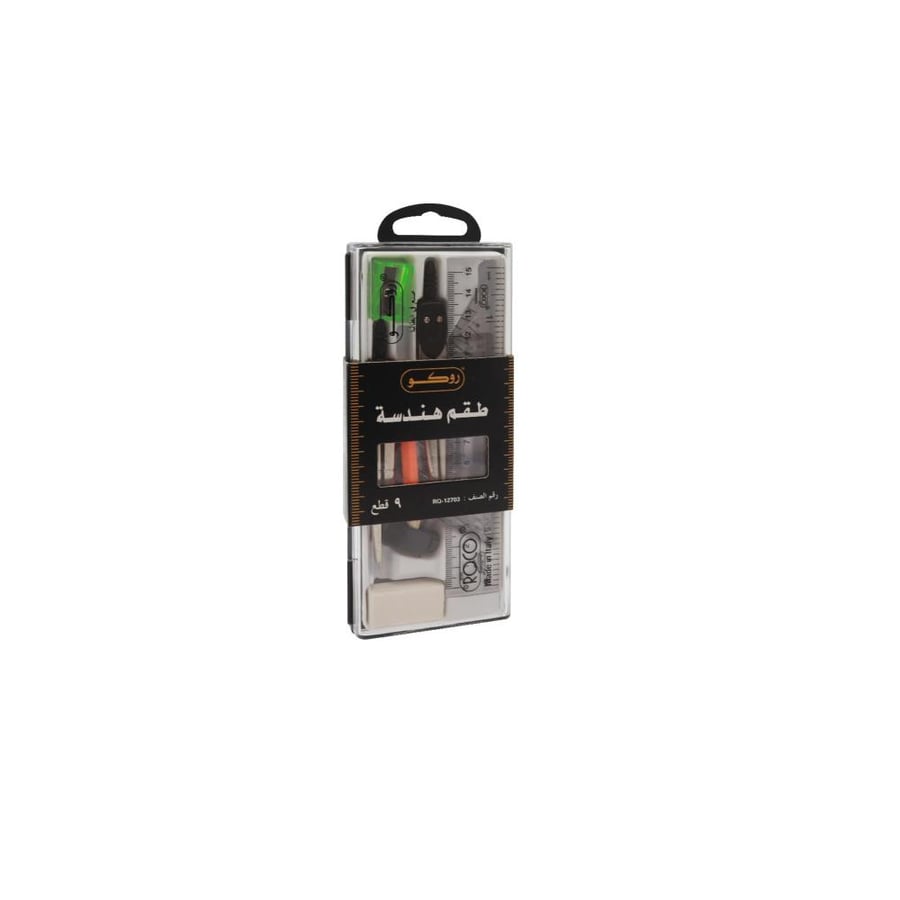 روكو طقم هندسة 9 قطع، موديل: RQ-12703