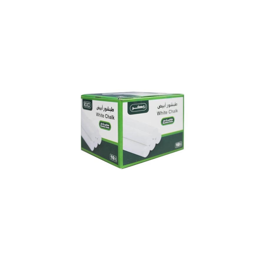 روكو طباشير أبيض 10 حبات، موديل: RQ-17100WHT