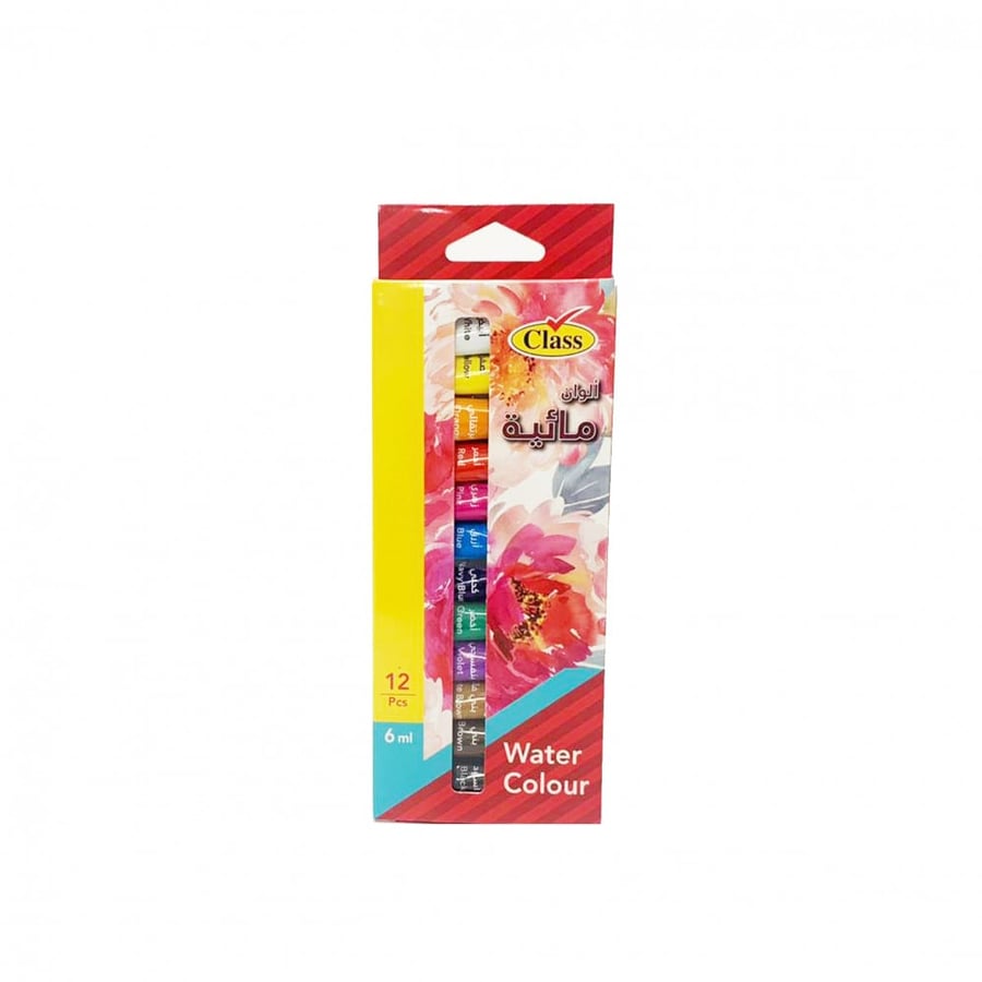 "WATER COLOUR CLASS  TUBE TYPE، MODEL :  CL-136754 12CLR، 6ML"