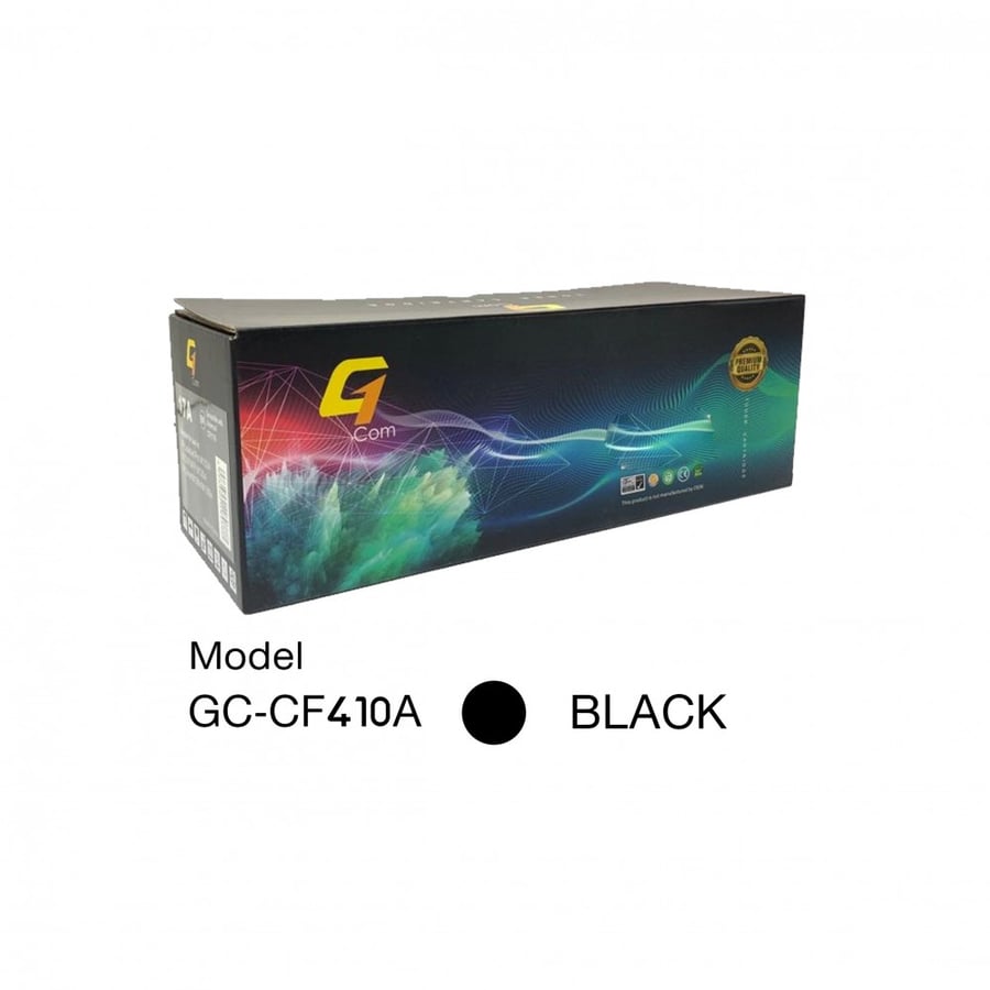 جي كوم 410A حبر طابعة أسود , موديل :  GC-CF410A
