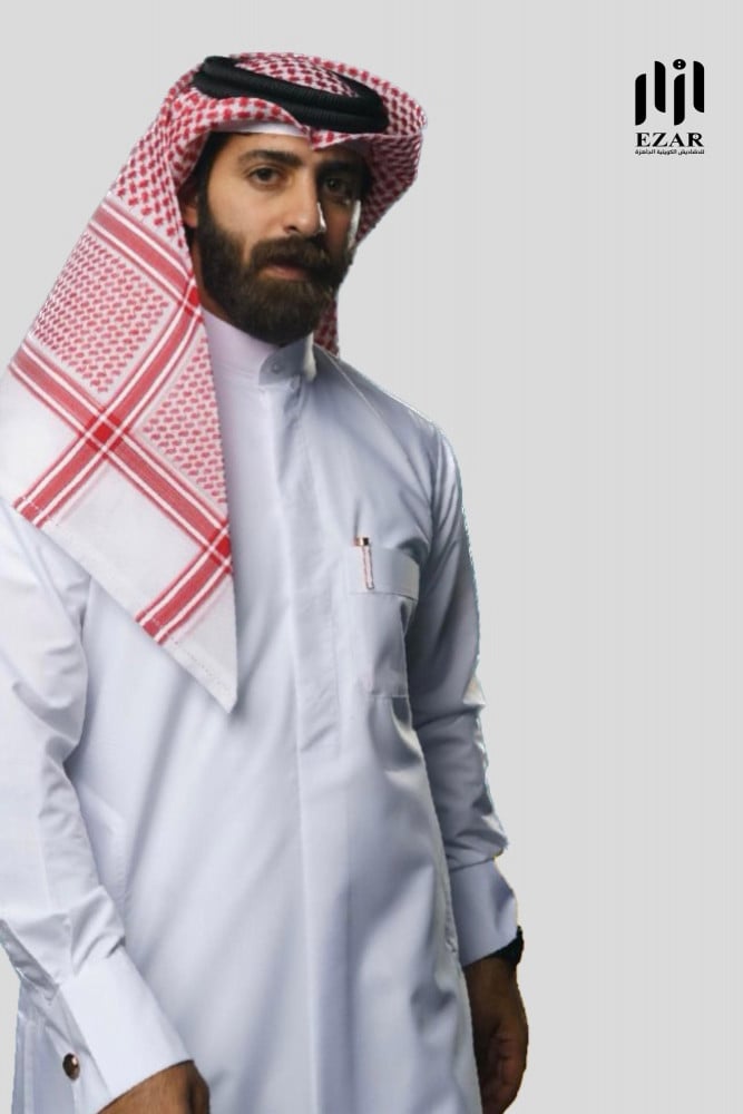ثوب كويتي صيفي زرار واحد كبك