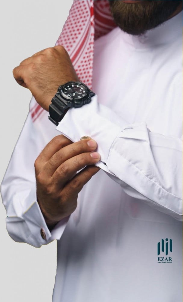 ثوب كويتي صيفي زرار واحد كبك