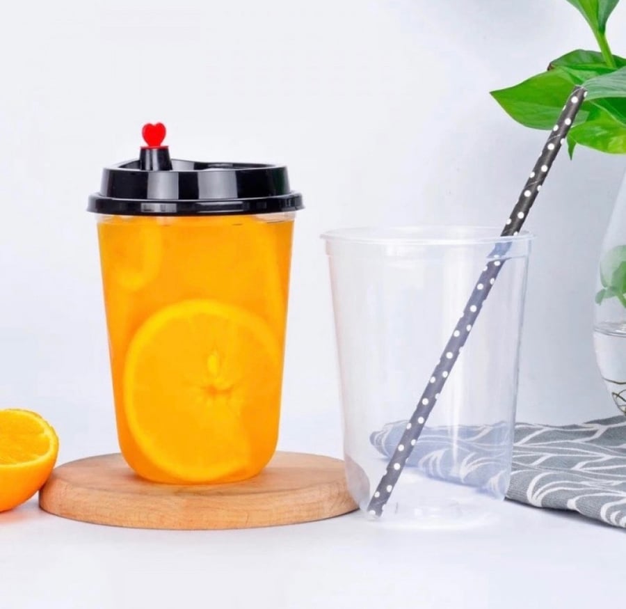 اكواب U مع غطاء مقاس 14 اونص (1000 حبه)