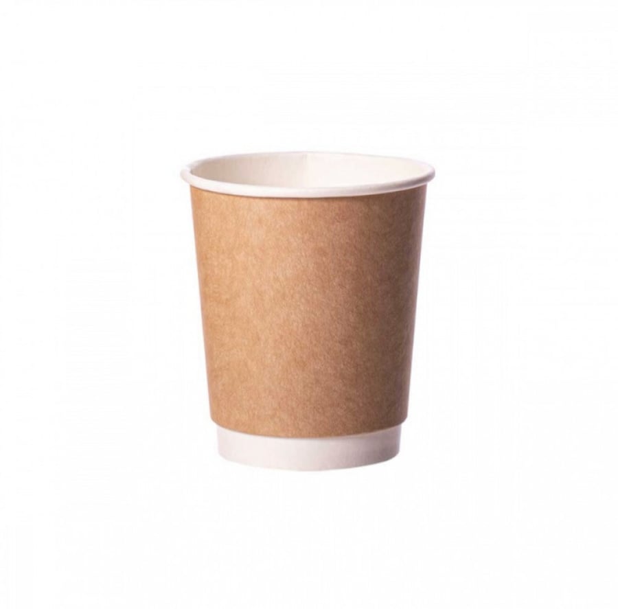 اكواب ورقية كرافت 9 اونص دبل مع غطاء (1000حبه)