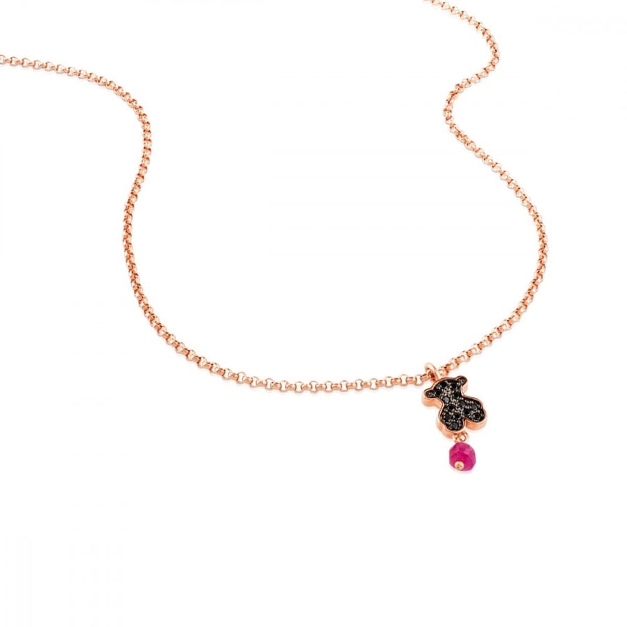 سلسال توس - قلادة Motif من فيرميل الفضة الزهرية