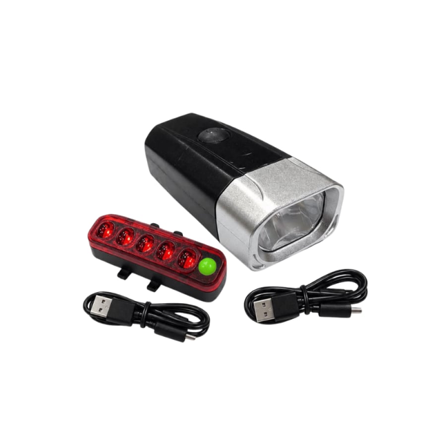 كشاف دراجة مع اسطب خلفي USB