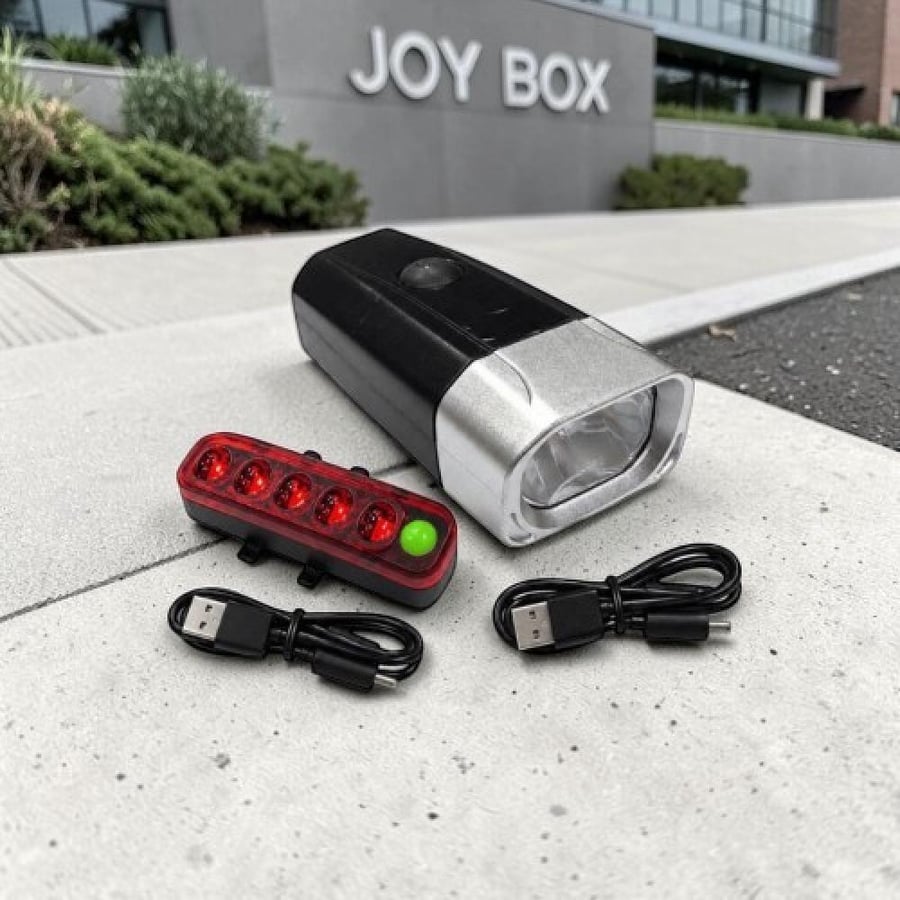 كشاف دراجة مع اسطب خلفي USB