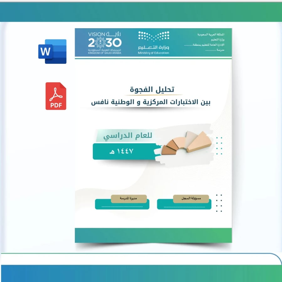 سجل تحليل الفجوة بين الاختبارات المركزية والاختبارات الوطنية نافس
