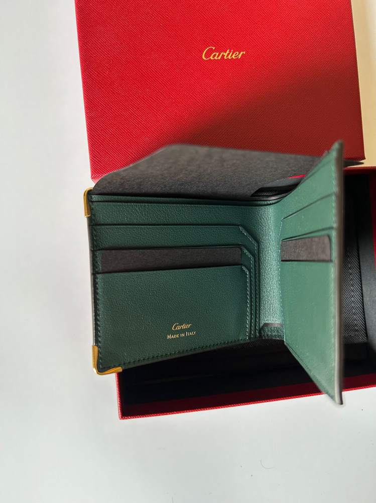 Compact Wallet, Must De Cartier Green English