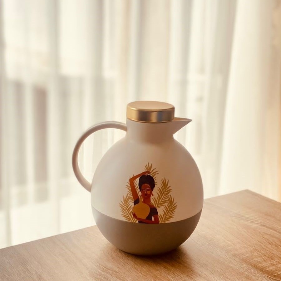 Carina thermos in African style gray