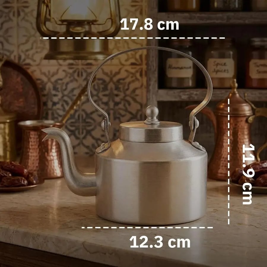 ابريق شاي الومنيوم هندي 0.8 لتر