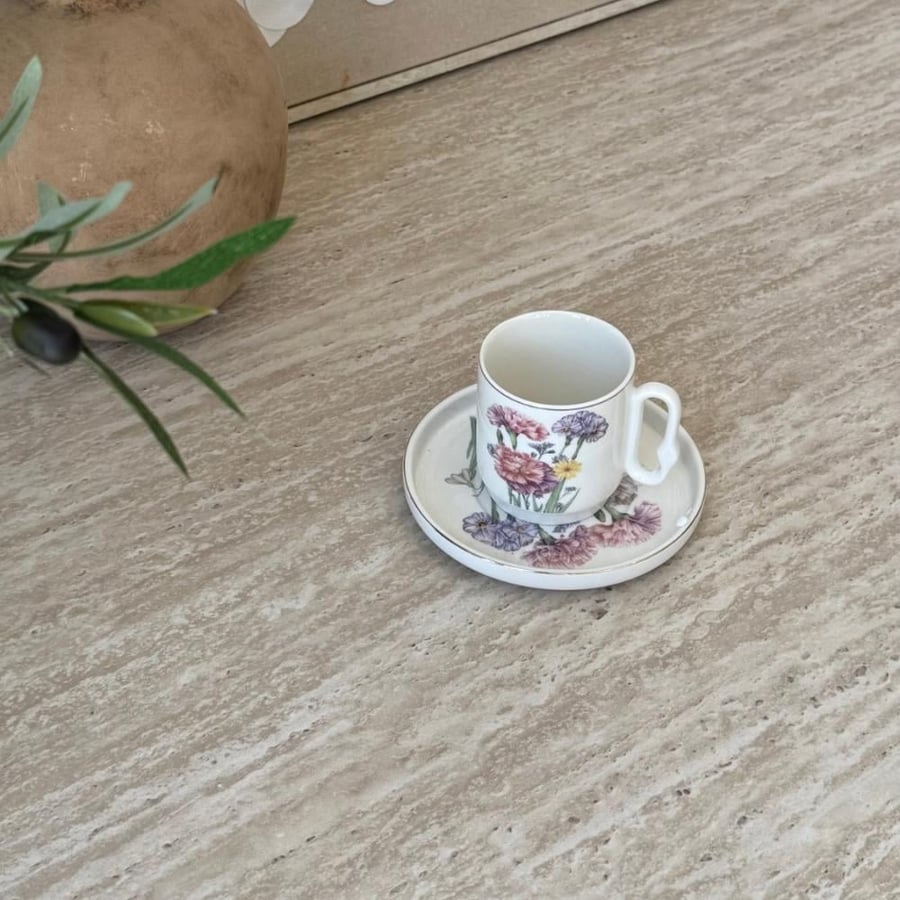 A cup with the plate