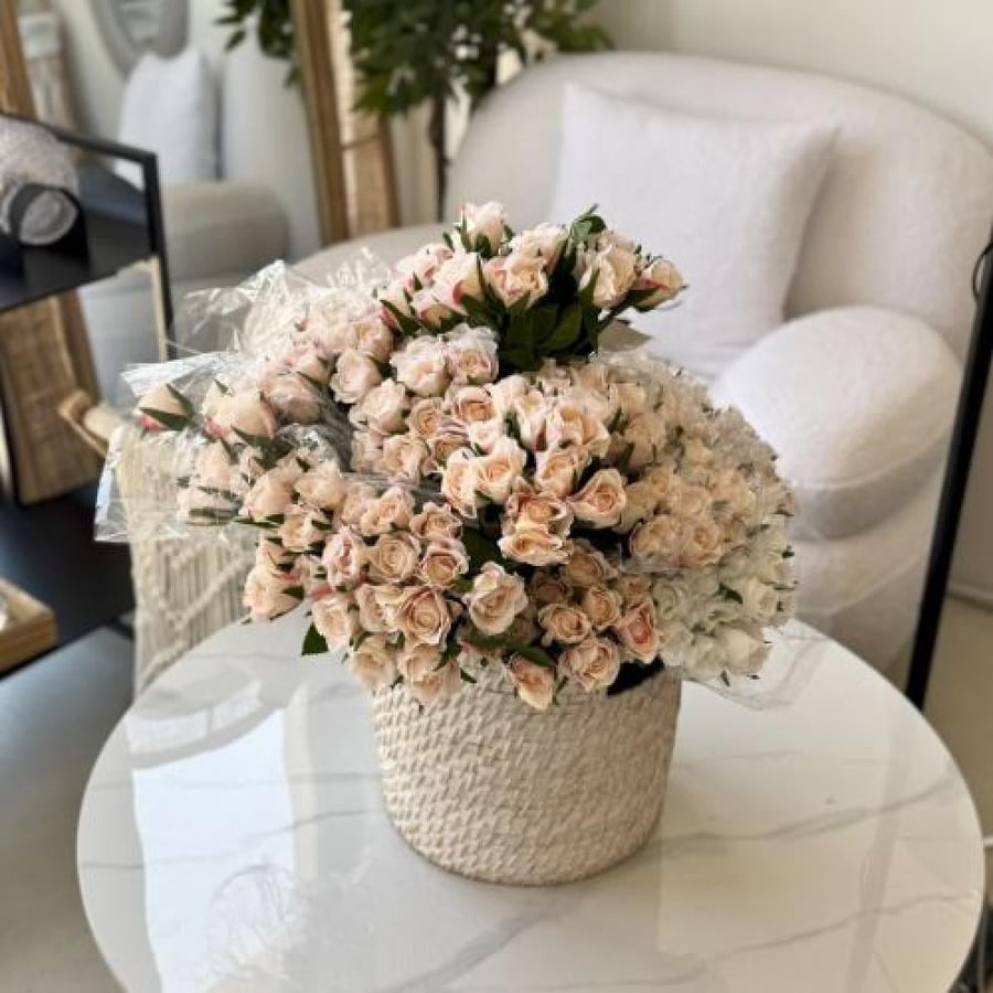 ورد جوري ابيض 12 حبة