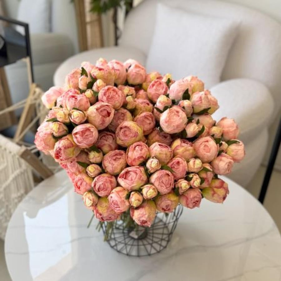 ربطة ورد بيونيا  9حبة