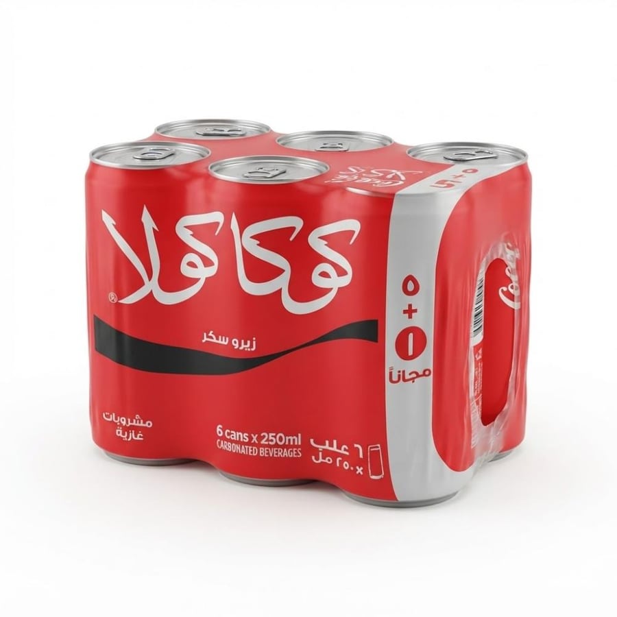 كوكا كولا زيرو   240مل  ربطة 6 حبات