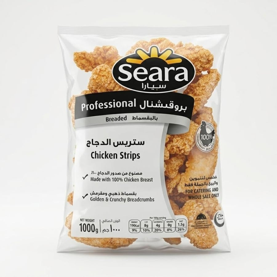 سيارا بروفيشنل ستربس دجاج بالبقسماط 1كيلو