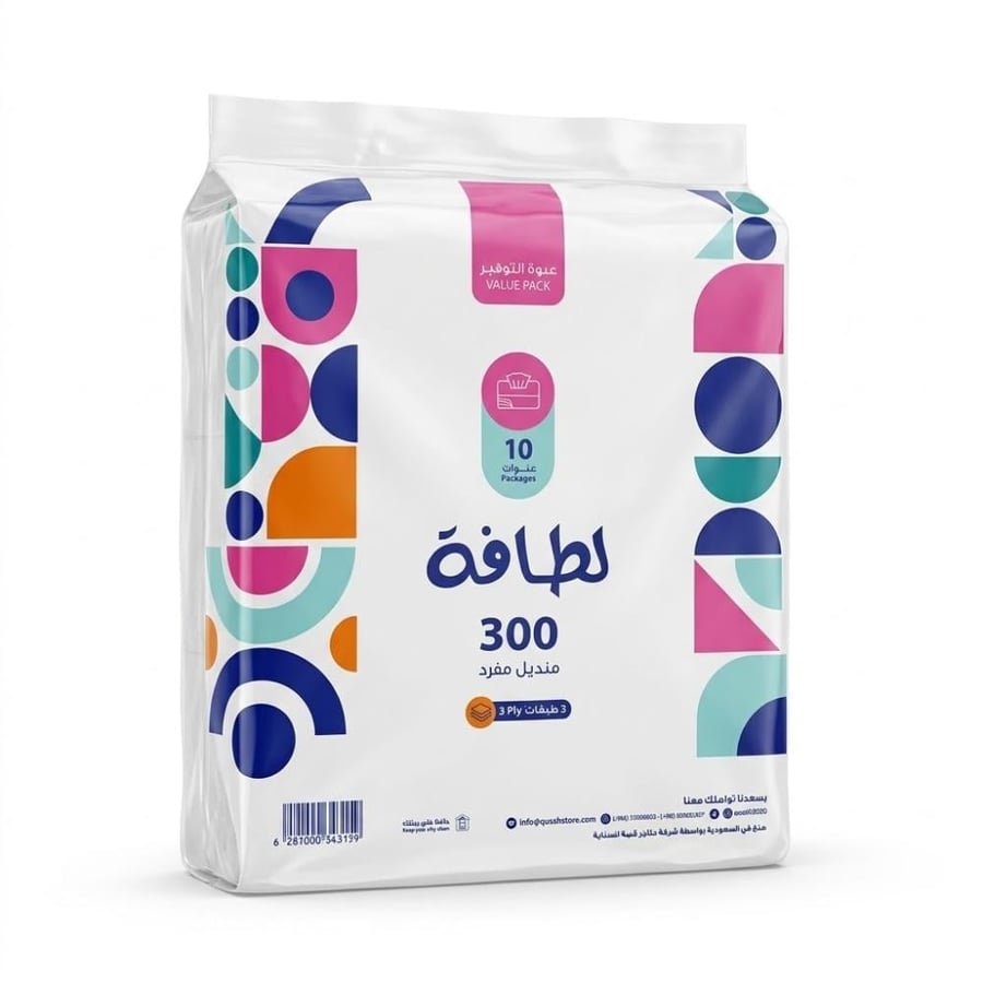 لطافة مناديل 300منديل *10 شدة