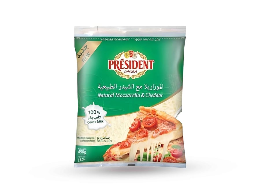 موزاريلا مع الشيدر الطبيعية. 450 جرام