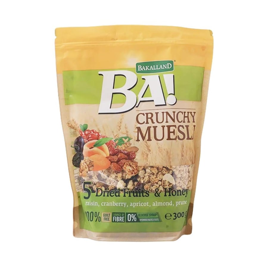 With musli crunchy with fruits with honey 300 grams