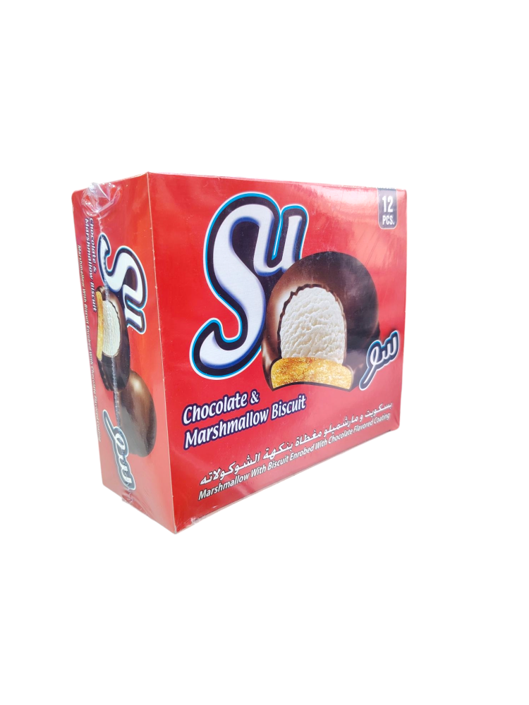 Ghra Biscuit Marshmallow with chocolate flavor 12 pieces