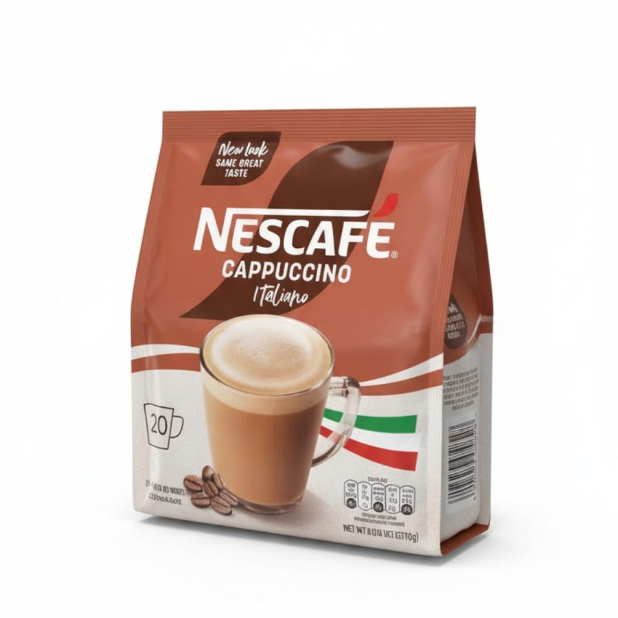 Nescafe Cappuccino Italiano 20 sachets inside the bag