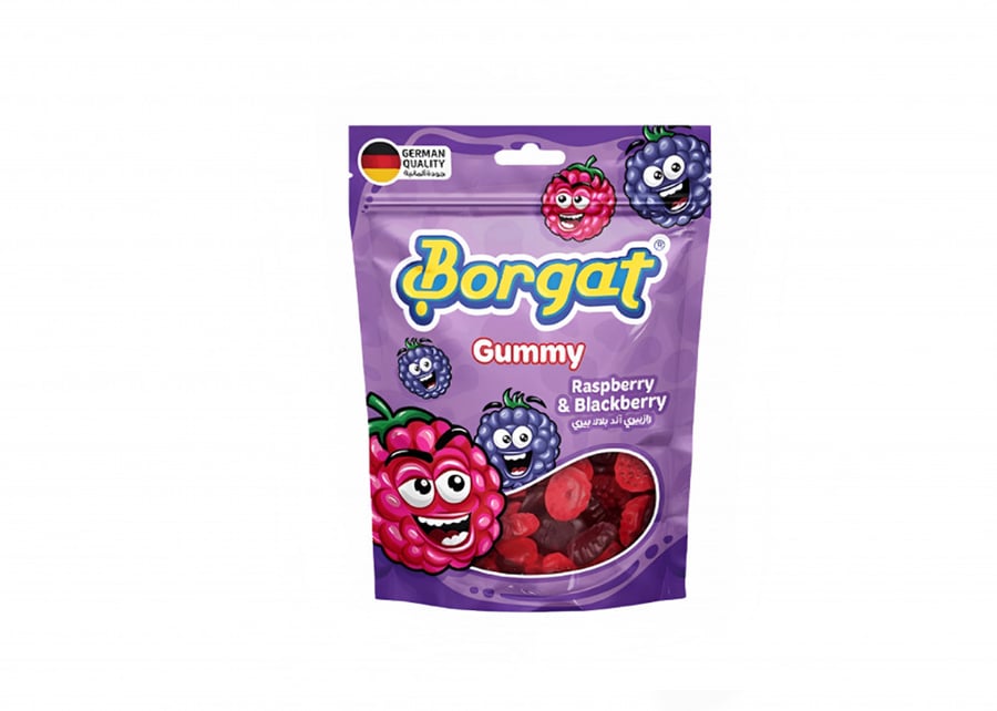 Jelly packets, 100g bag, raspberry, blackberry