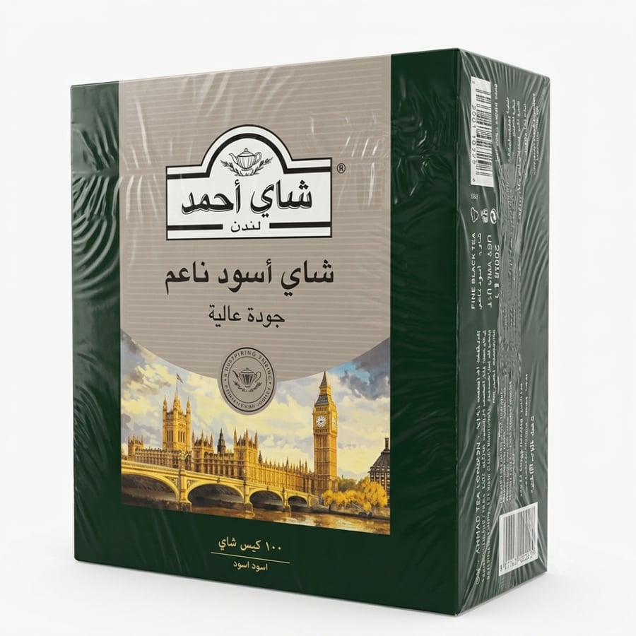 شاي احمد لندن -شاي اسود ناعم 100كيس