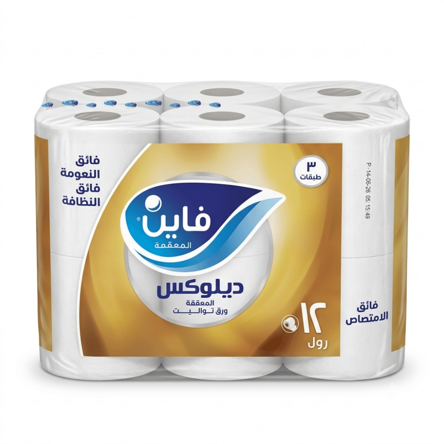 فاين ديلوكس ورق توليت 3طبقات *12رول