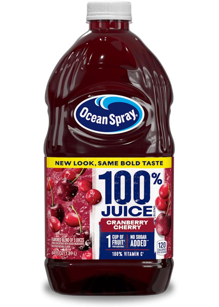 عصير اوشن سبري 100% مزيج التوت البري والكرز 1 لتر - Ocean Spray 100% Juice Cranberry Cherry 64 fl oz