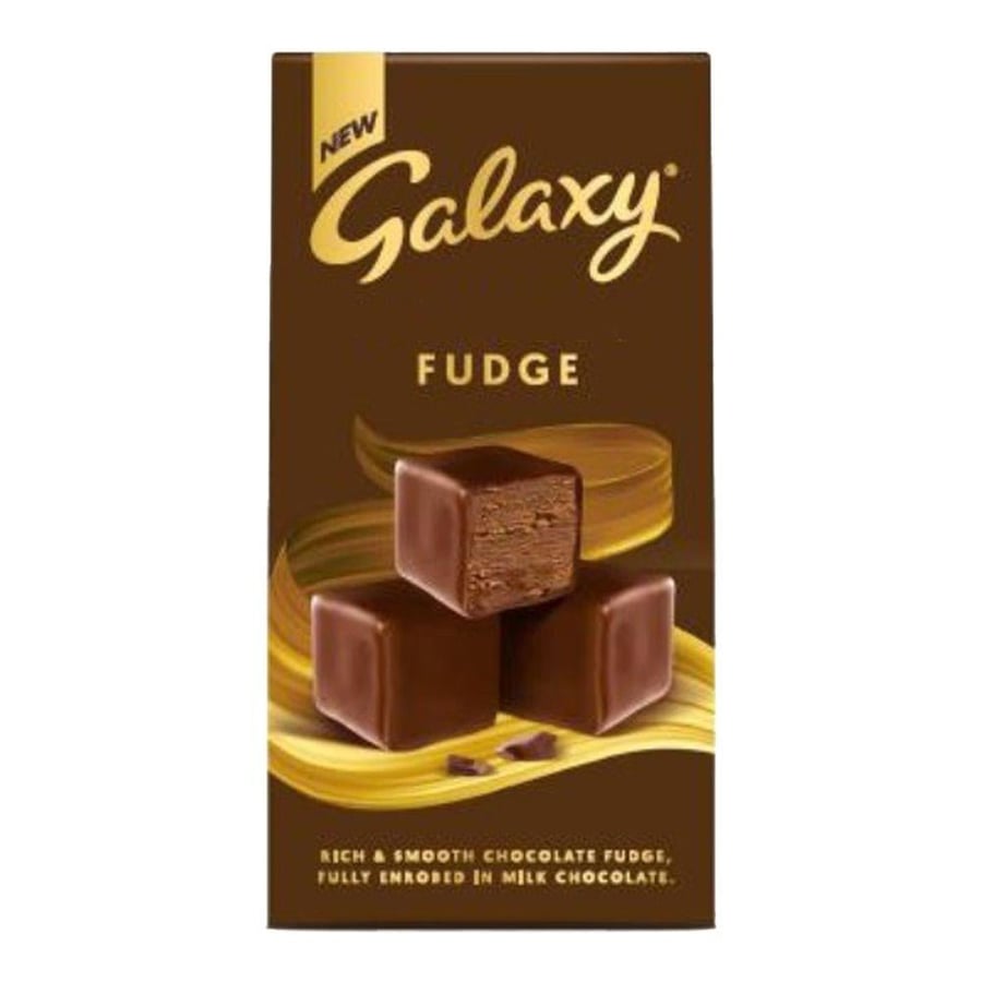 Galaxy fudge milk chocolate imported 110 grams