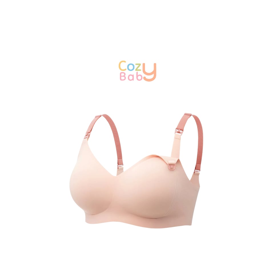 حمالة صدر للرضاعة Jelly Strip 3.0 ممكوزي– موديل FB001 – وردي نيود بأحزمة وردي خوخي