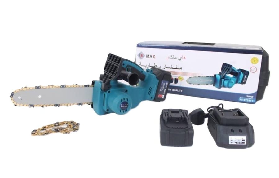 منشار خشب كهربائي محمول مع بطاريتين ( HI-MAX ( ET-3911