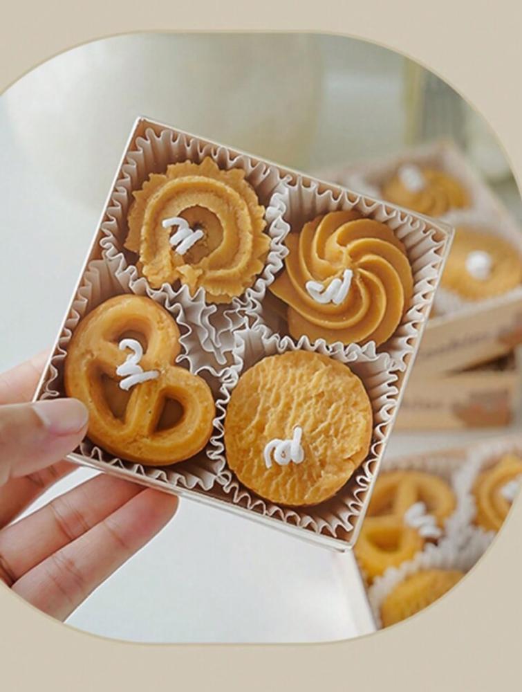 Butter biscuit shaped candles