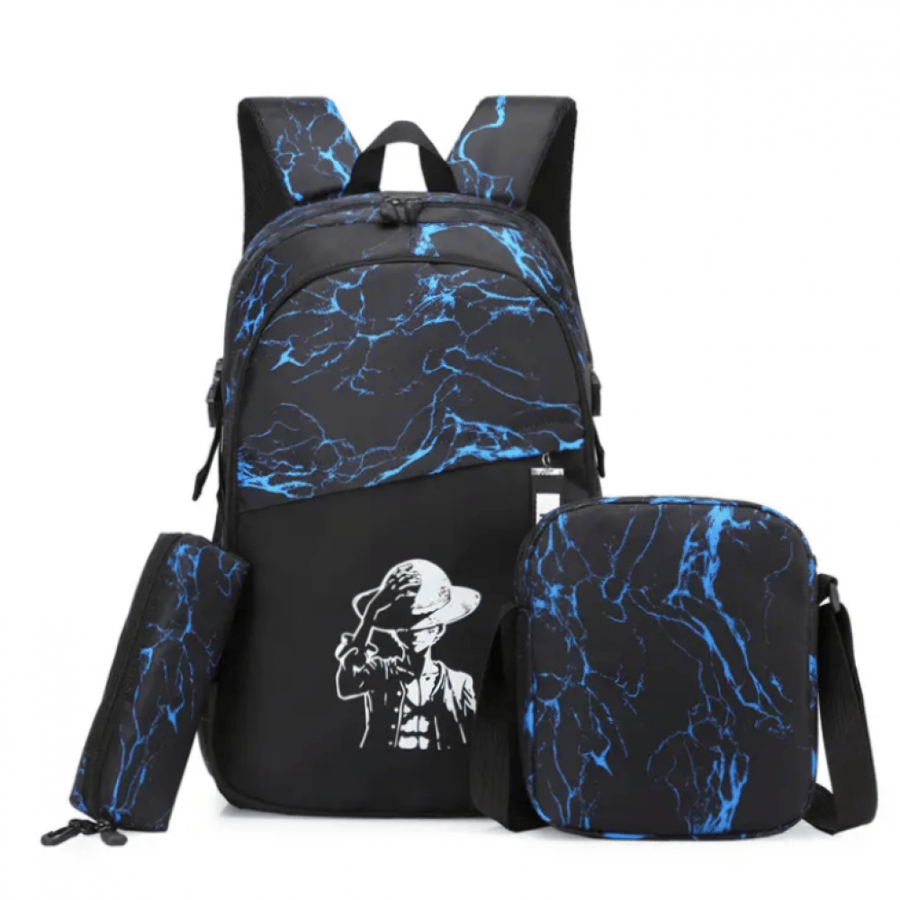 A backpack set with strong fabric, 3 pieces